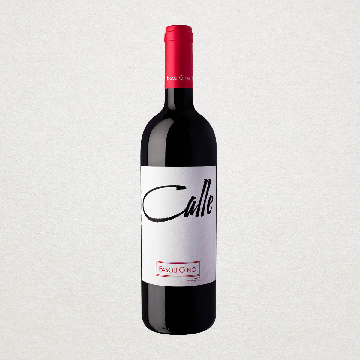 Full bottle of Fasoli Gino Calle — an elegant organic red wine from Veneto, expressing the balance and depth of biodynamic viticulture