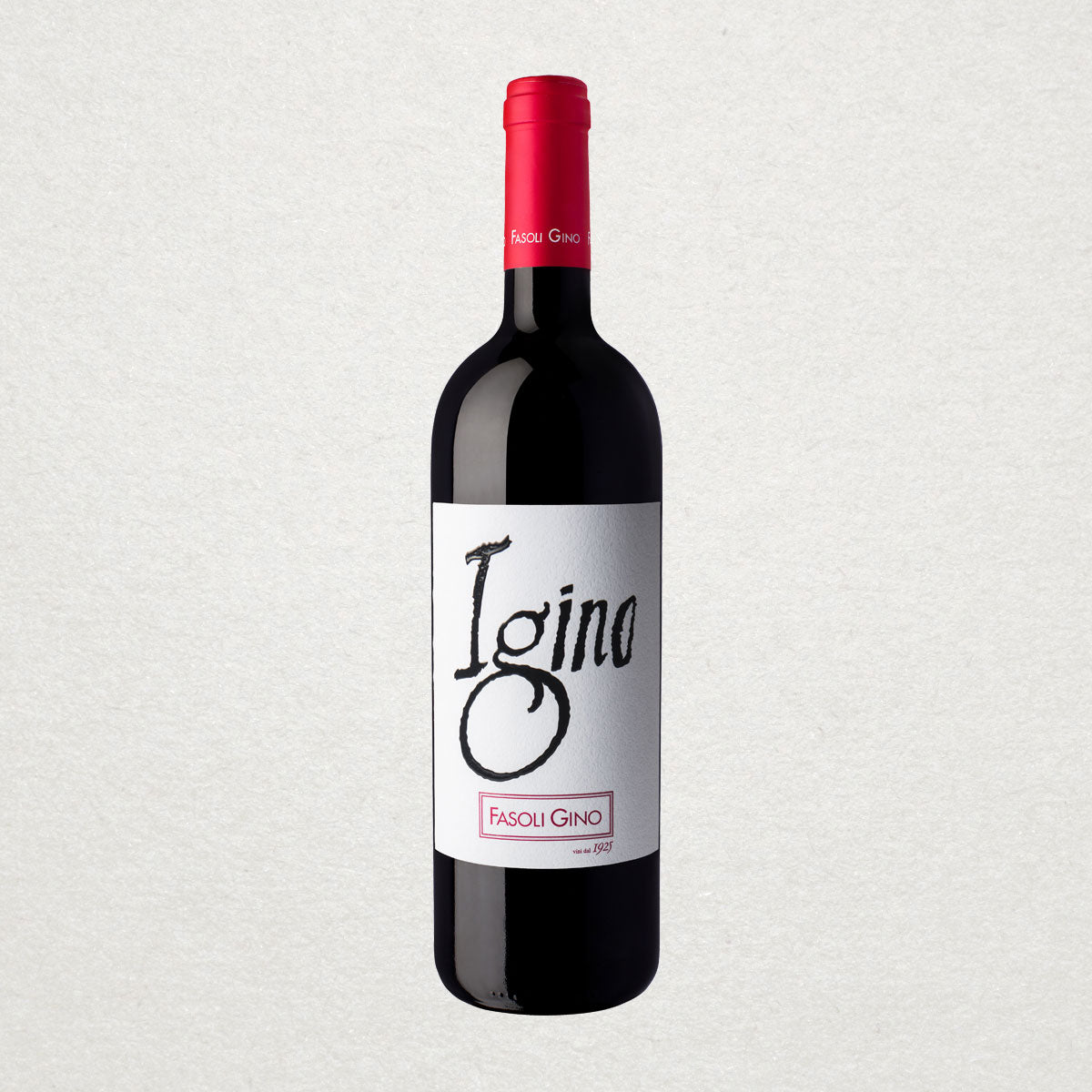Full bottle of Fasoli Gino Igino — an artisanal Italian red wine from Verona, made with organic and biodynamic methods for purity and complexity