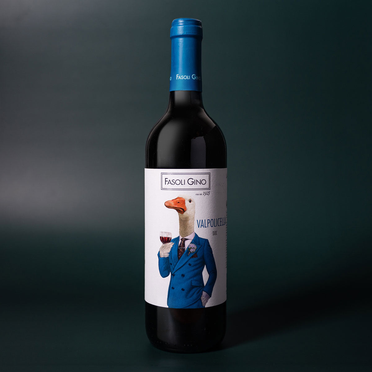 Styled image of Fasoli Gino’s Valpolicella — an organic Italian red wine from Veneto, ideal for everyday enjoyment with pasta, charcuterie, or roasted vegetables