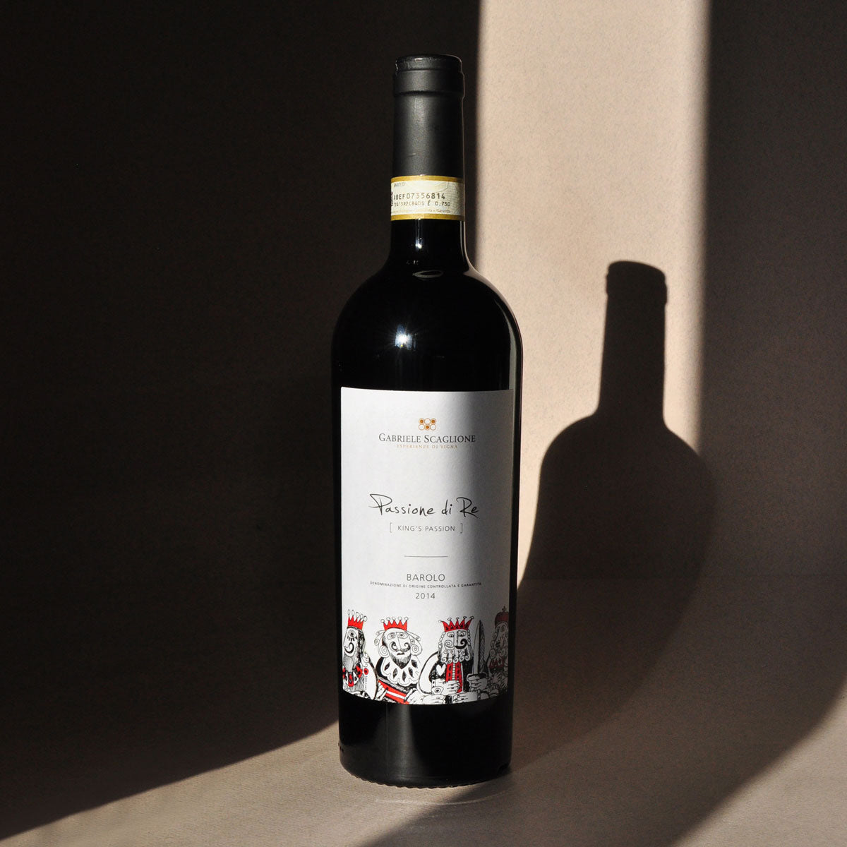 Styled image of Gabriele Scaglione’s Barolo — an iconic red wine from Piedmont, sustainably made and perfect for slow dinners and refined occasions