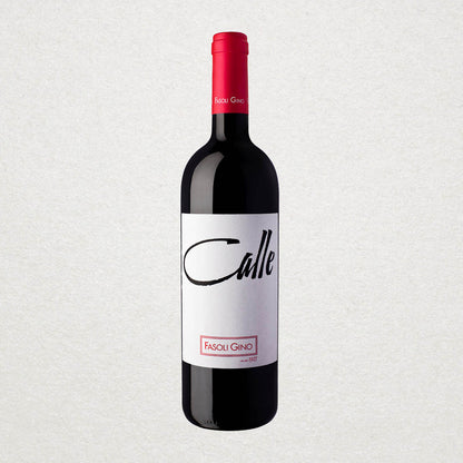 Full bottle of Fasoli Gino Calle — an elegant organic red wine from Veneto, expressing the balance and depth of biodynamic viticulture