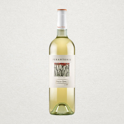 Full bottle of Fasoli Gino Perantonie — a natural Italian white wine from Verona, made with organic grapes and low-intervention methods