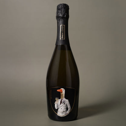Styled image of Fasoli Gino Prosecco — a vibrant, biodynamic sparkling wine from Verona, perfect for toasting or pairing with light, festive dishes